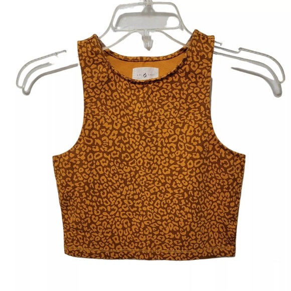 Lou & Grey Leopard Print Workout Set Leggings/Bralette XXS/XS - Picture 3 of 9